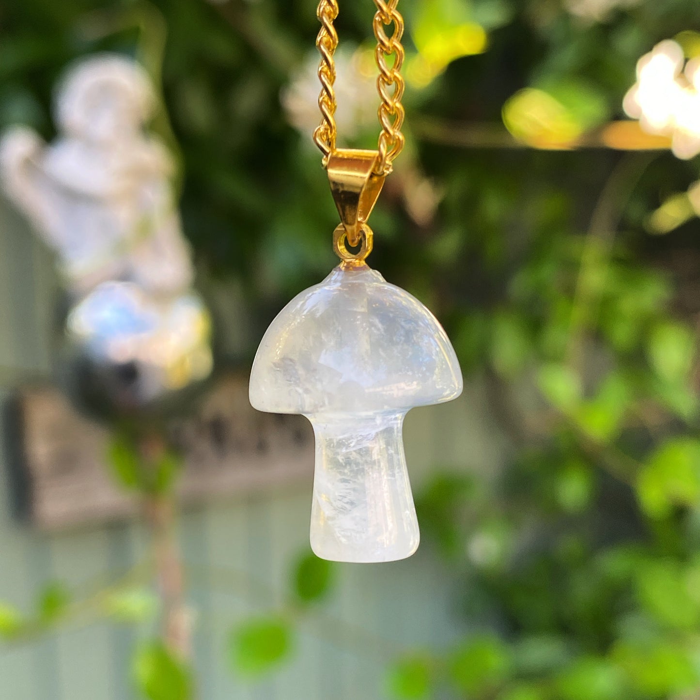 Crystal Mushroom Necklace Pendant
