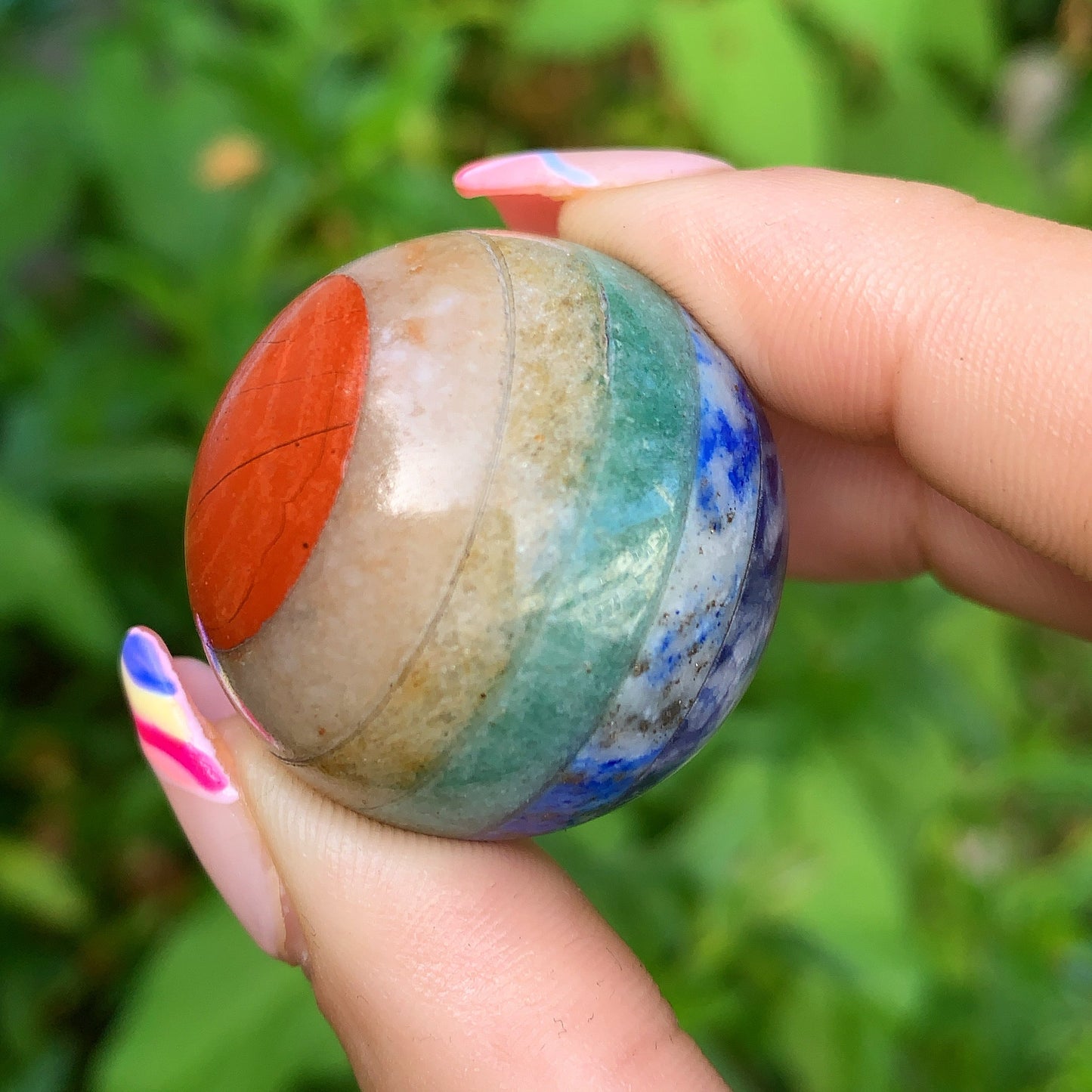 Seven chakra crystal sphere