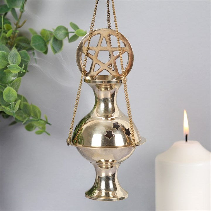 Metal Pentagram Incense Censer