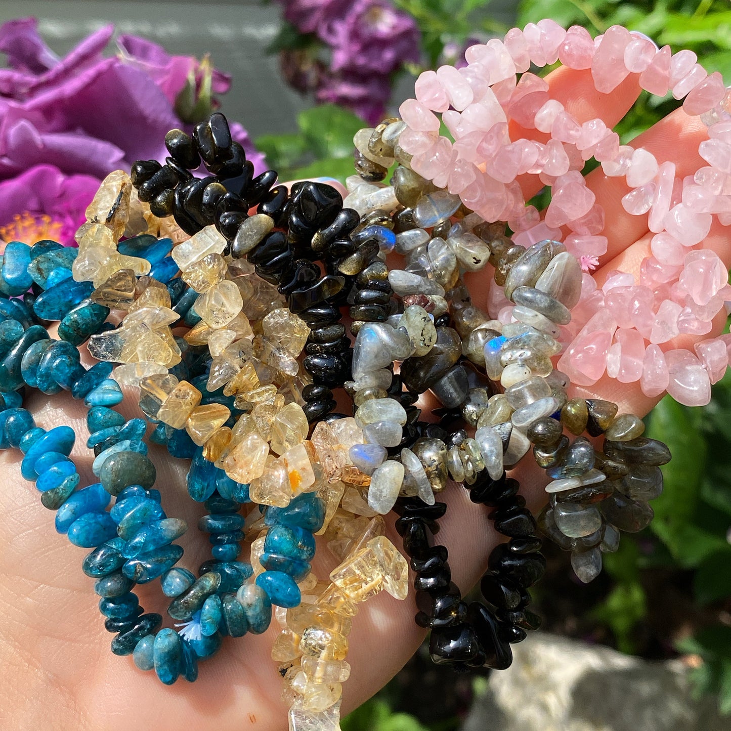 Crystal Chip Gemstone Bracelet