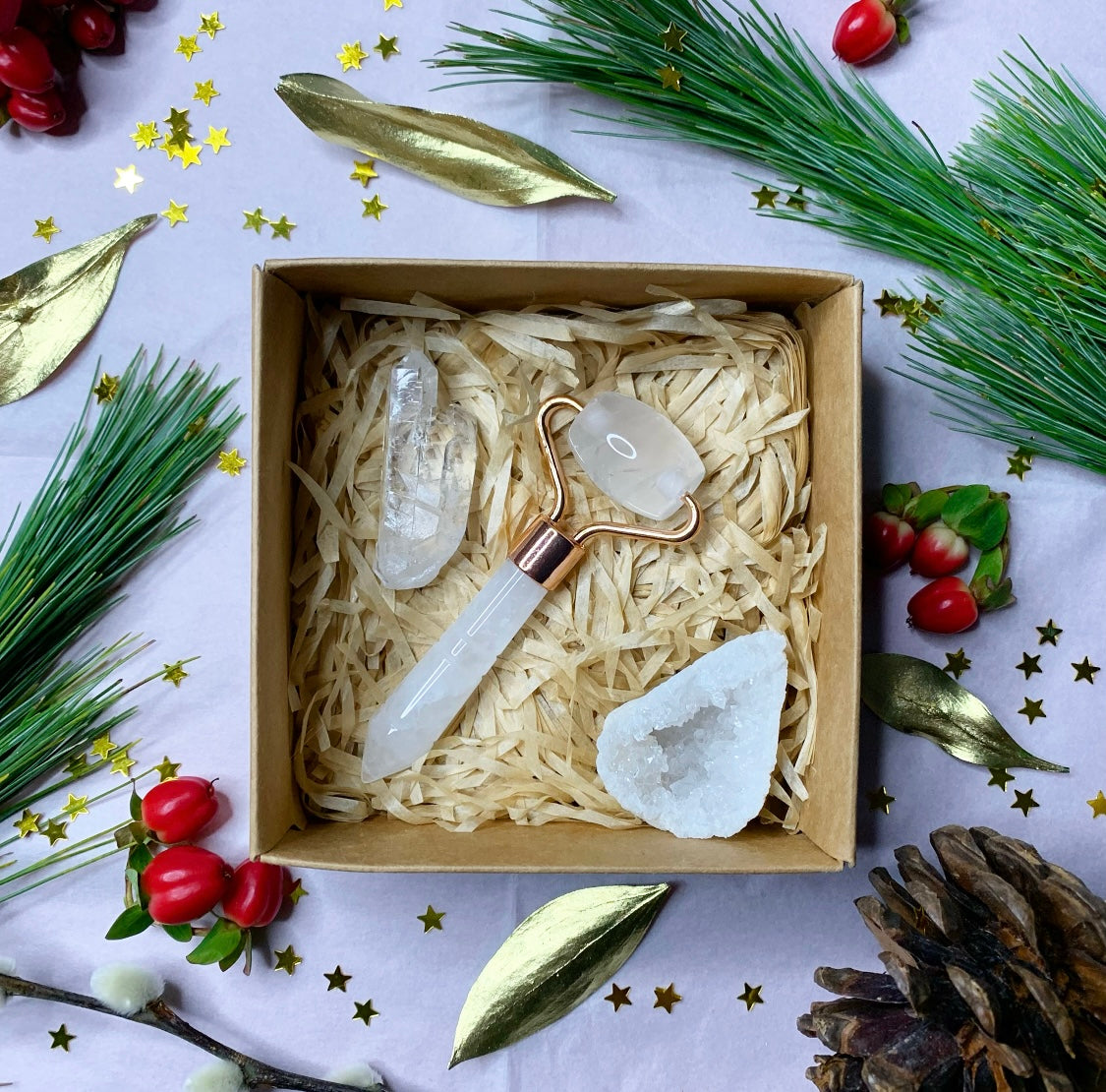 Clear Quartz Agate Crystal Box
