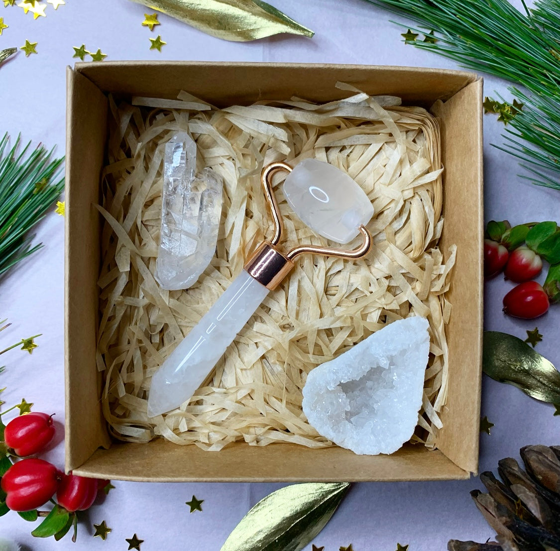 Clear Quartz Agate Crystal Box