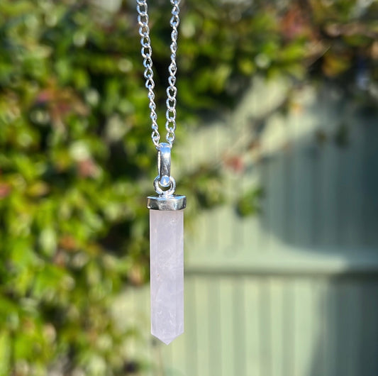 Rose Quartz Point Pendant