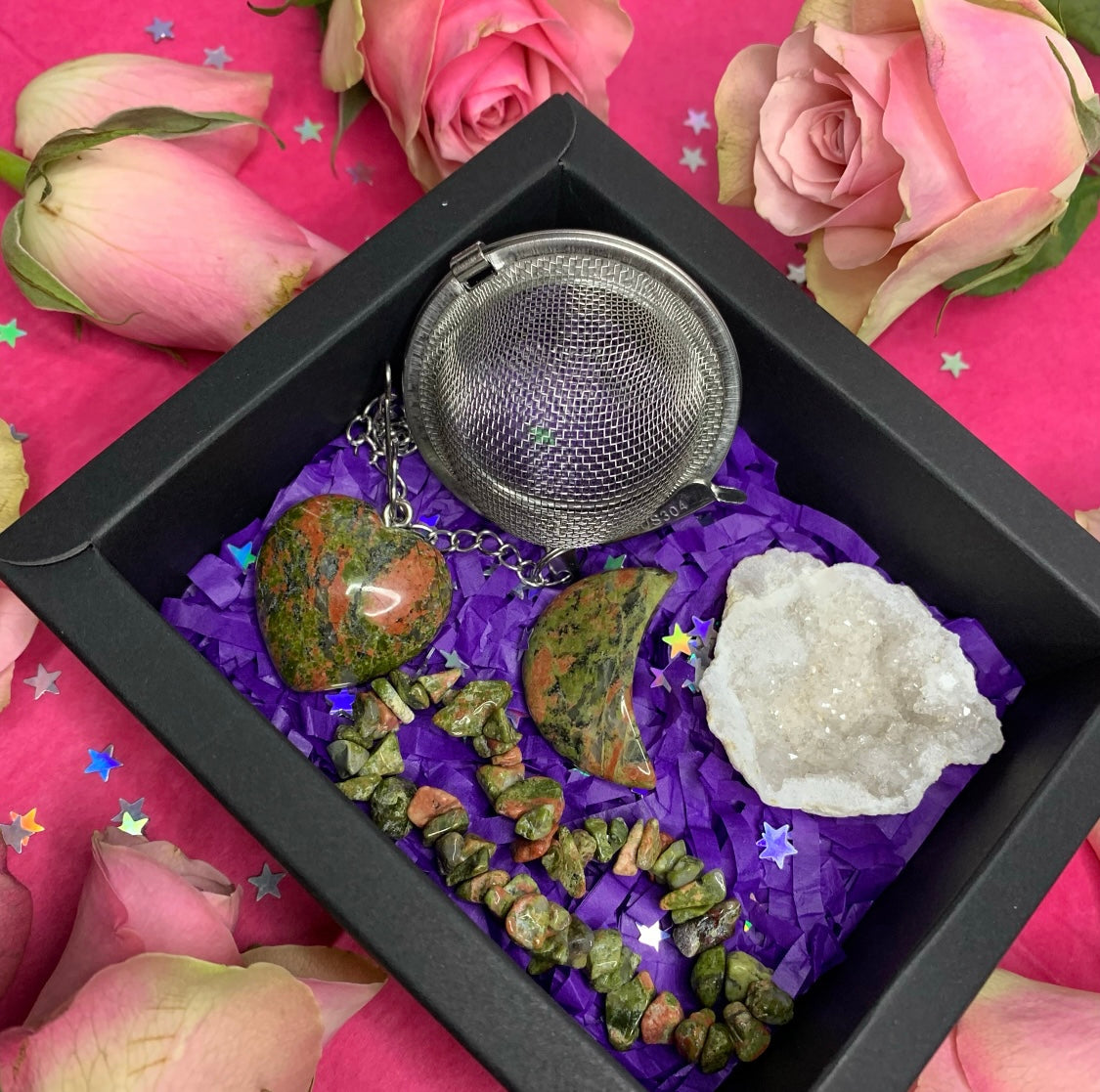 Unakite Agate Crystal Gift Set