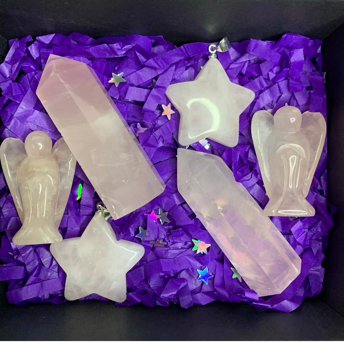 Mothers Day Matching Crystal Rose Quartz Gift Set