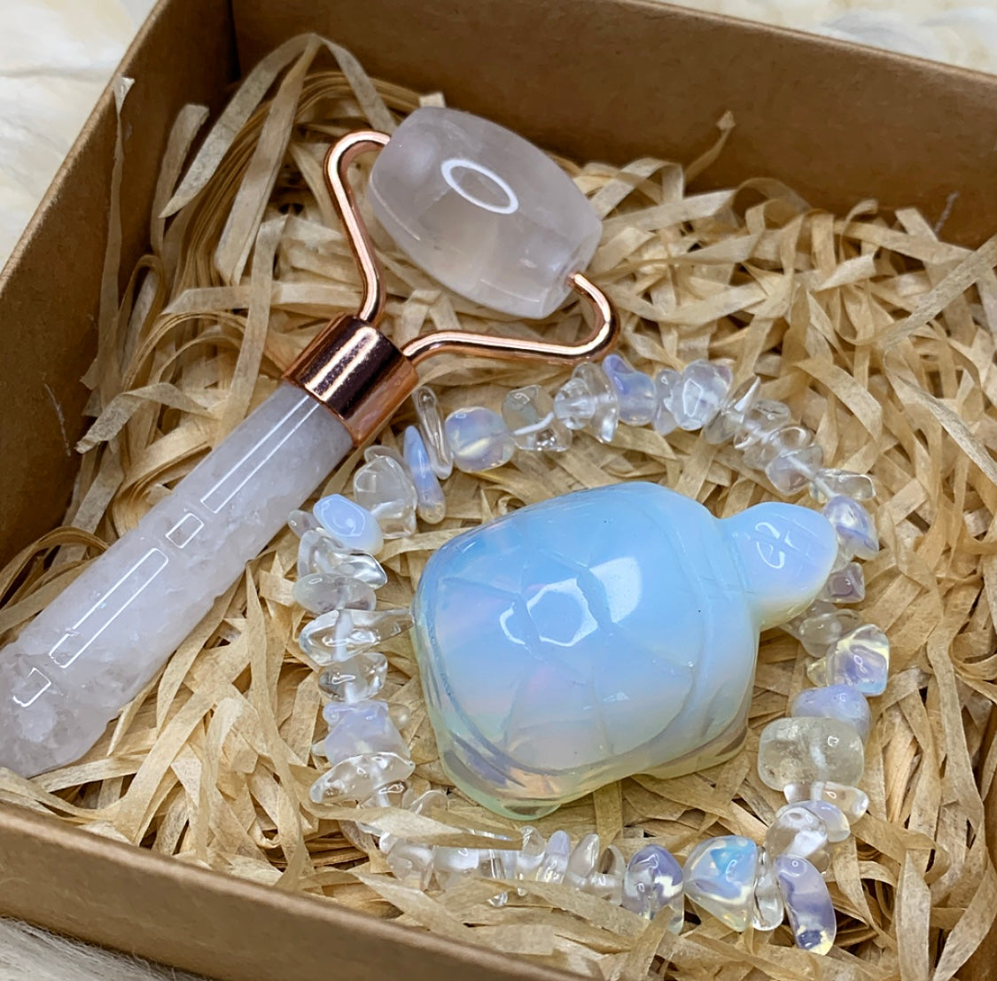 Opalite Clear Quartz Crystal Gift Set