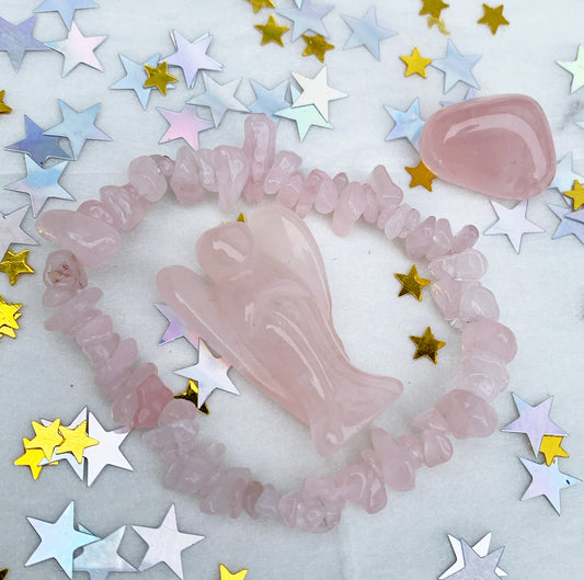 Rose Quartz Crystal Gift Bag