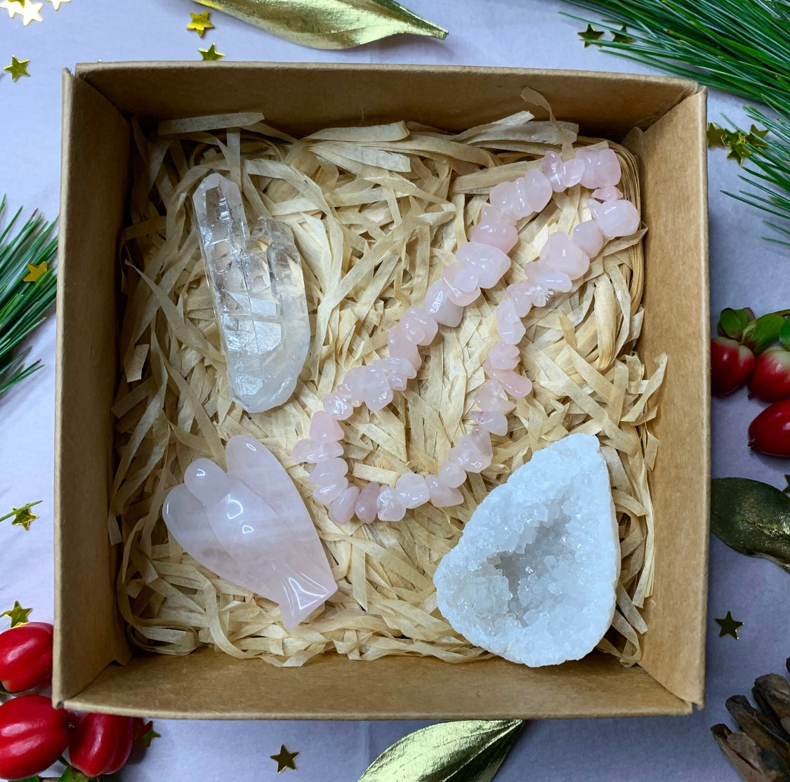 Blessings Rose Quartz Crystal Gift Set