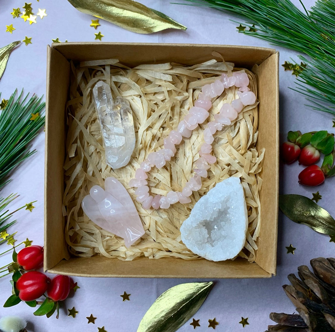 Blessings Rose Quartz Crystal Gift Set
