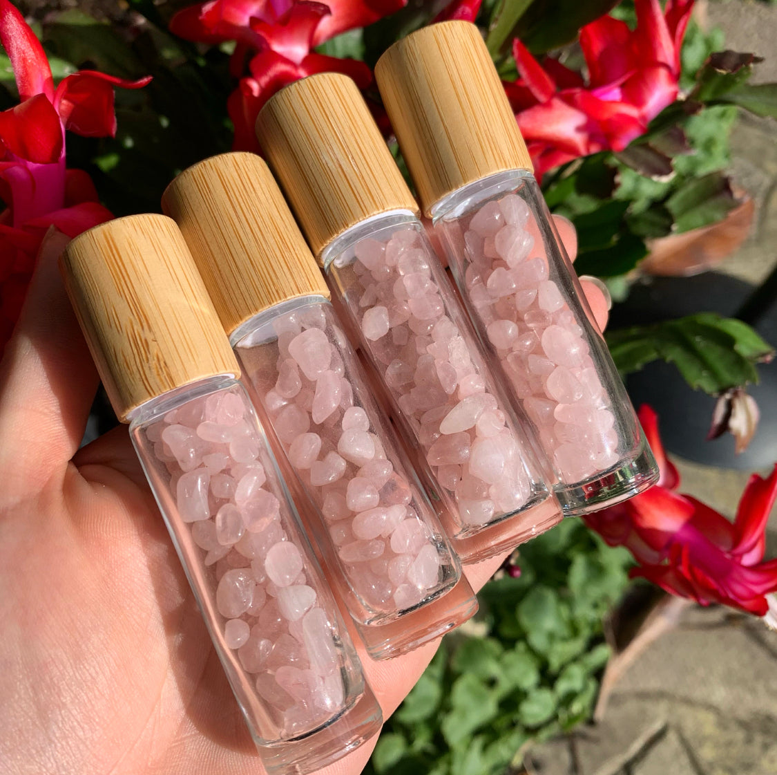 Rose Quartz Beauty Roller Bottle
