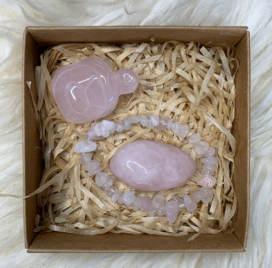 Rose Quartz Crystal Gift Set