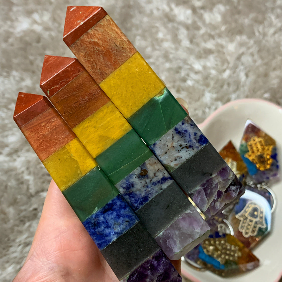 7 Chakra Crystal Obelisk
