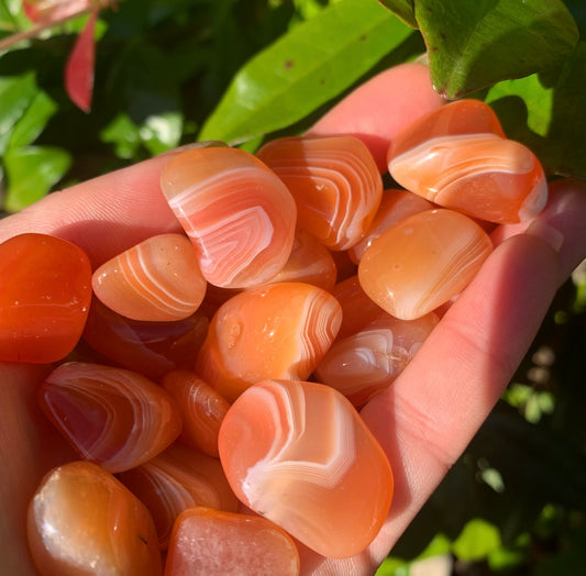 Small Carnelian Crystal Tumblestones