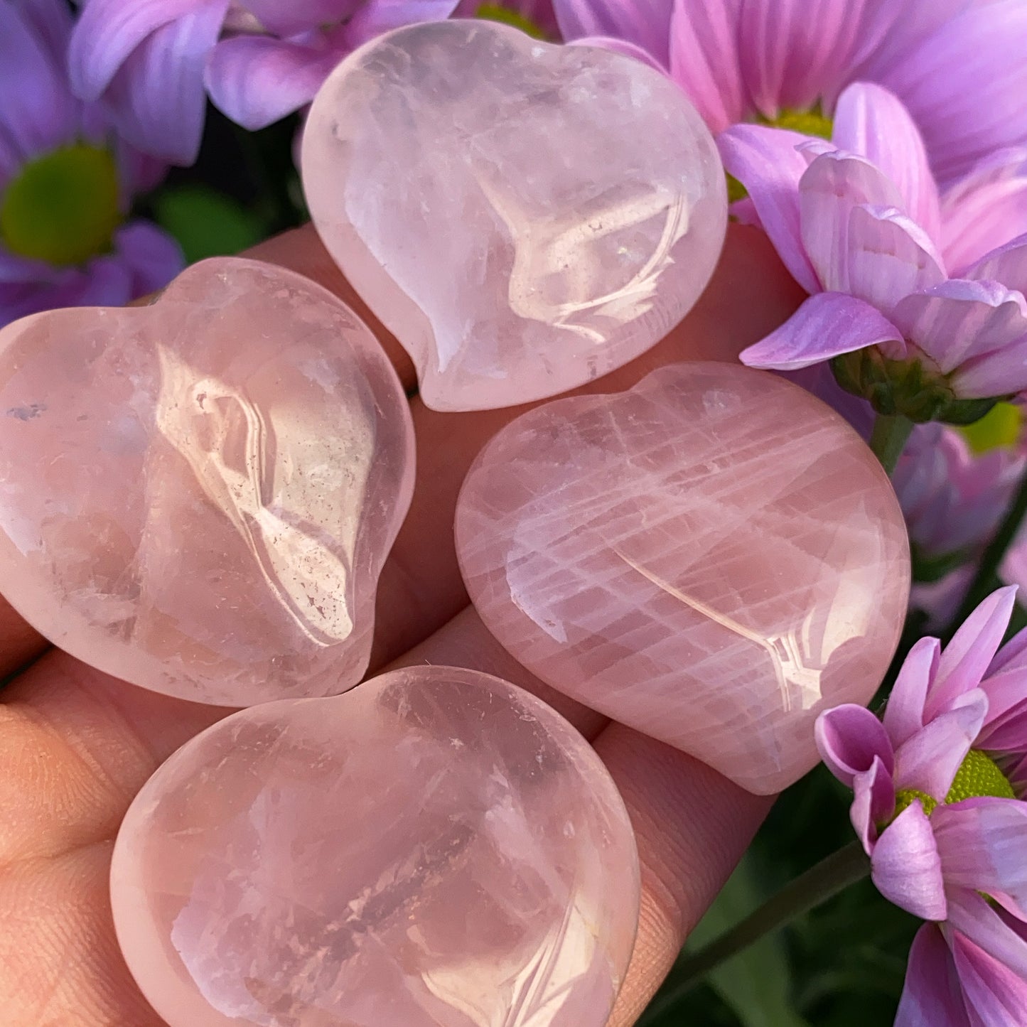 Rose Quartz Lovers Heart