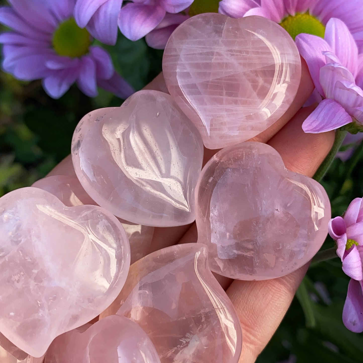 Rose Quartz Lovers Heart