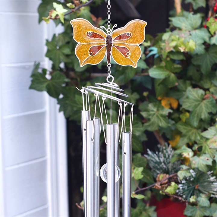 Yellow Brimstone Butterfly Windchime