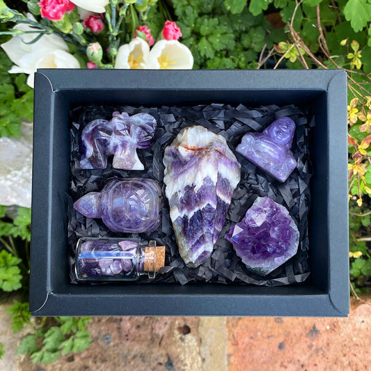 Amethyst Crystal Gift Box