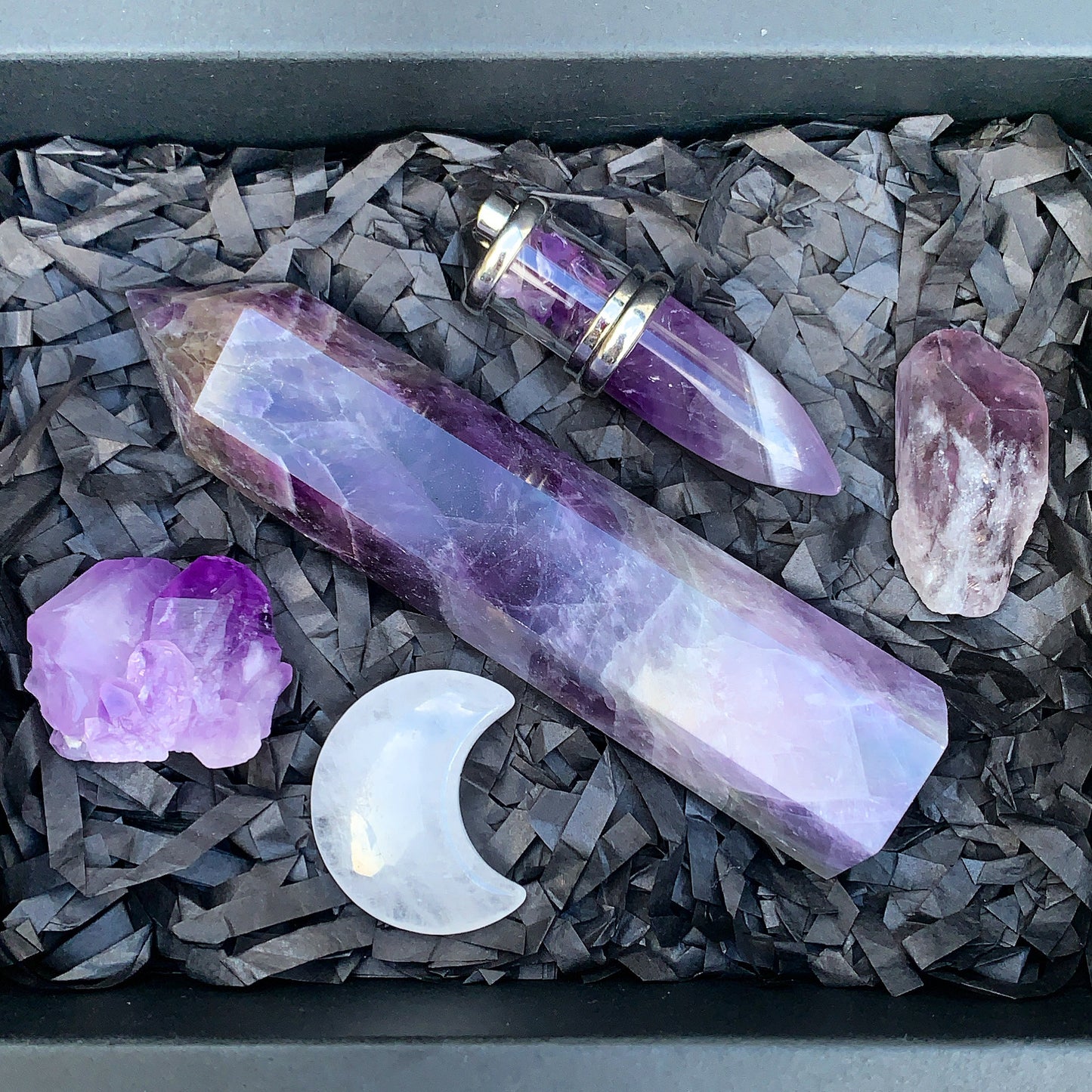 Charmed Amethyst Crystal Gift Box