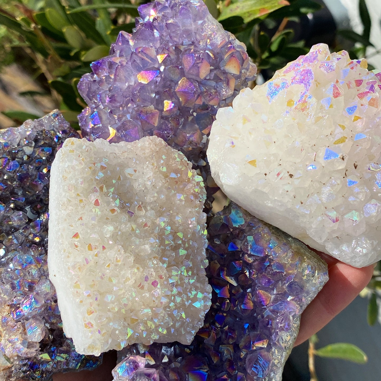 Aura Quartz Crystal Cluster