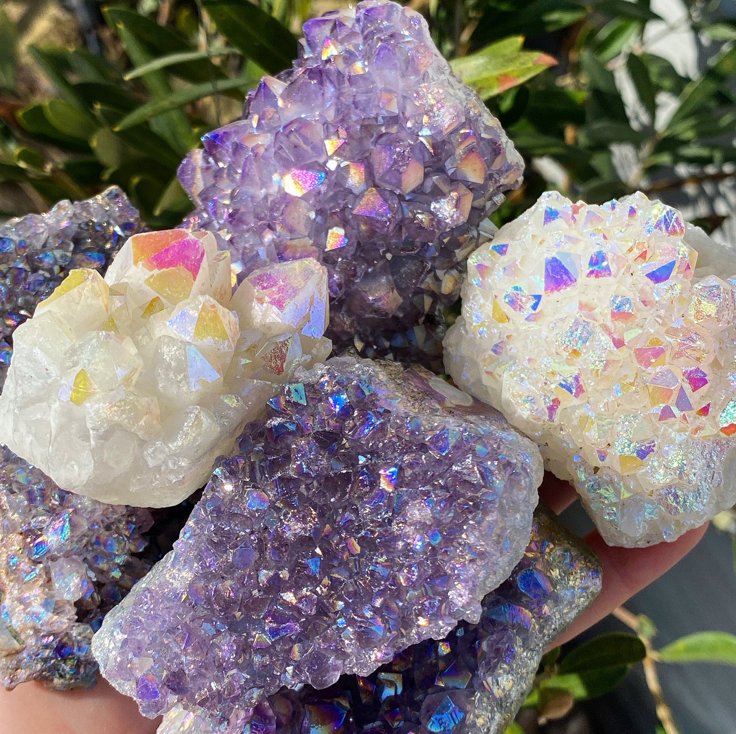 Aura Quartz Crystal Cluster