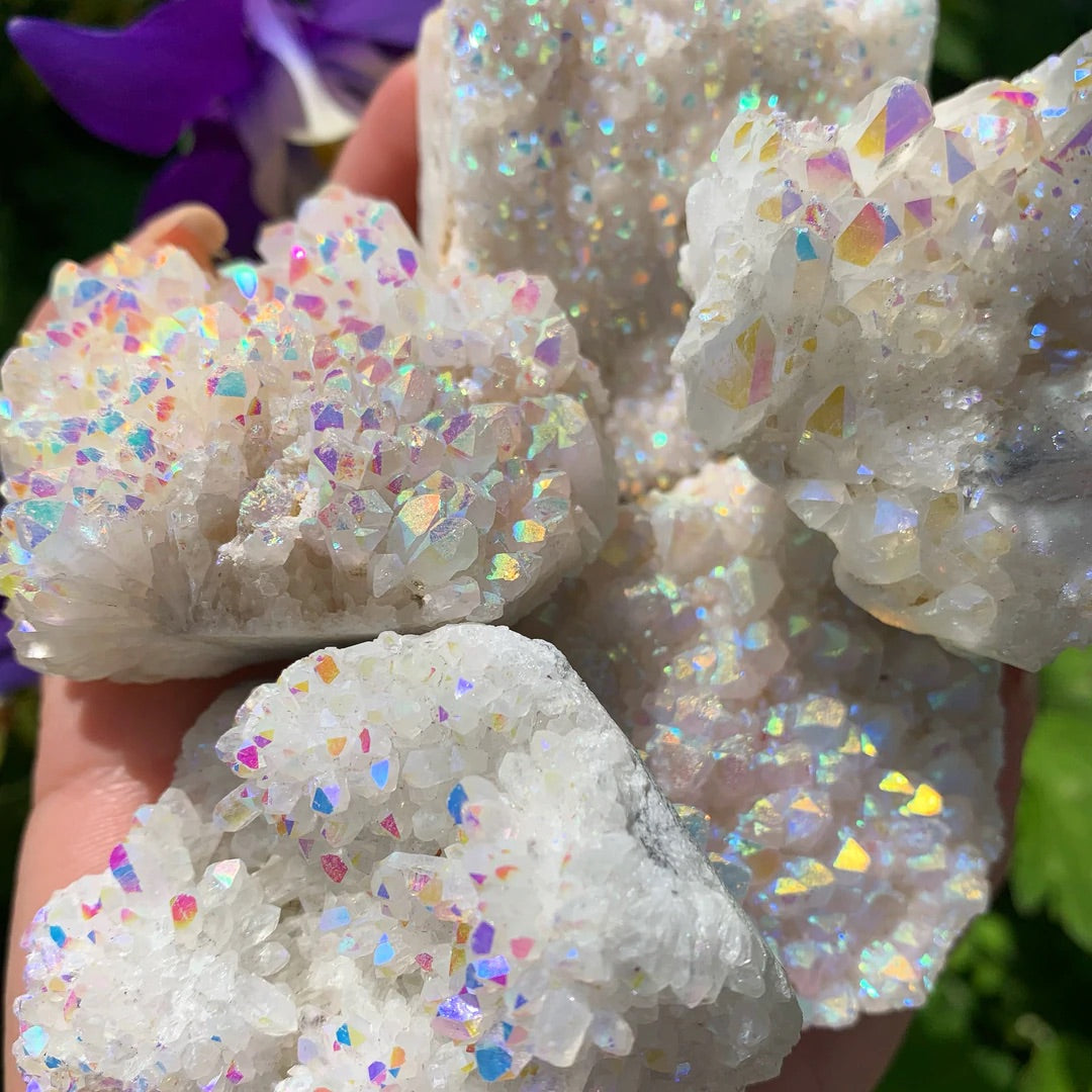 Aura Quartz Crystal Cluster
