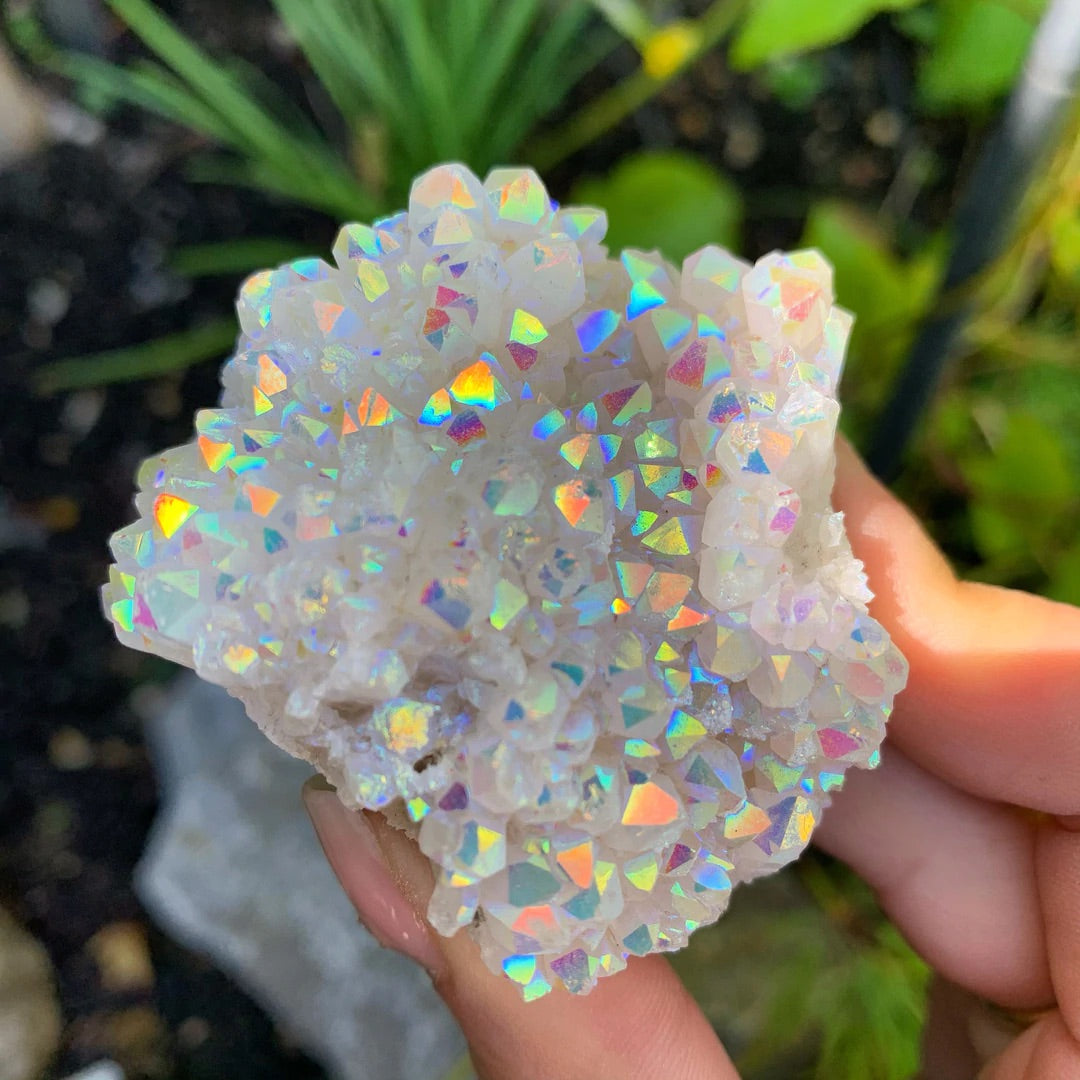 Aura Quartz Crystal Cluster