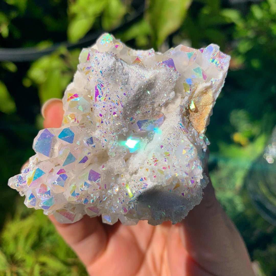 Aura Quartz Crystal Cluster