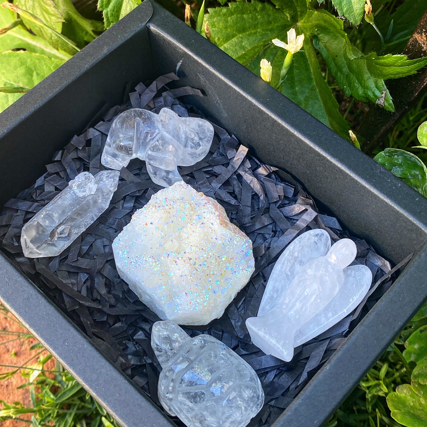 Aura Clear Quartz Crystal Box
