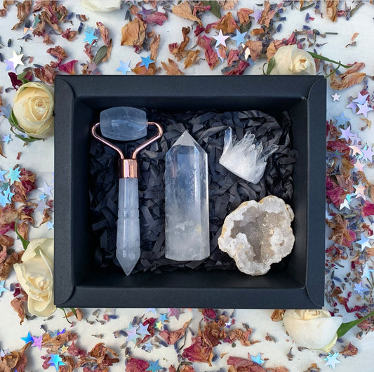 Clear Quartz Crystal Gift Box Set