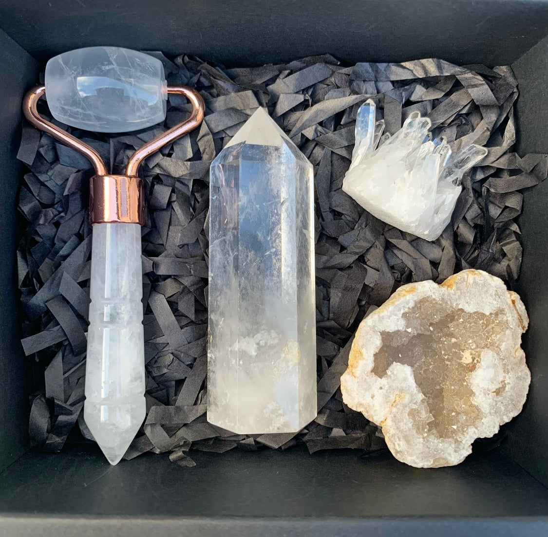 Clear Quartz Crystal Gift Box Set
