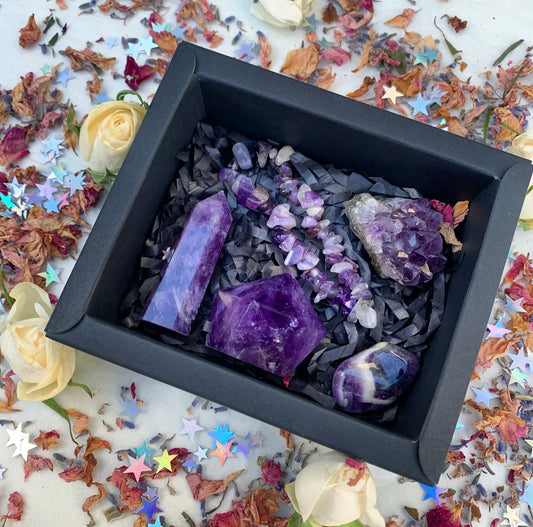 Amethyst Crystal Gift Set Box