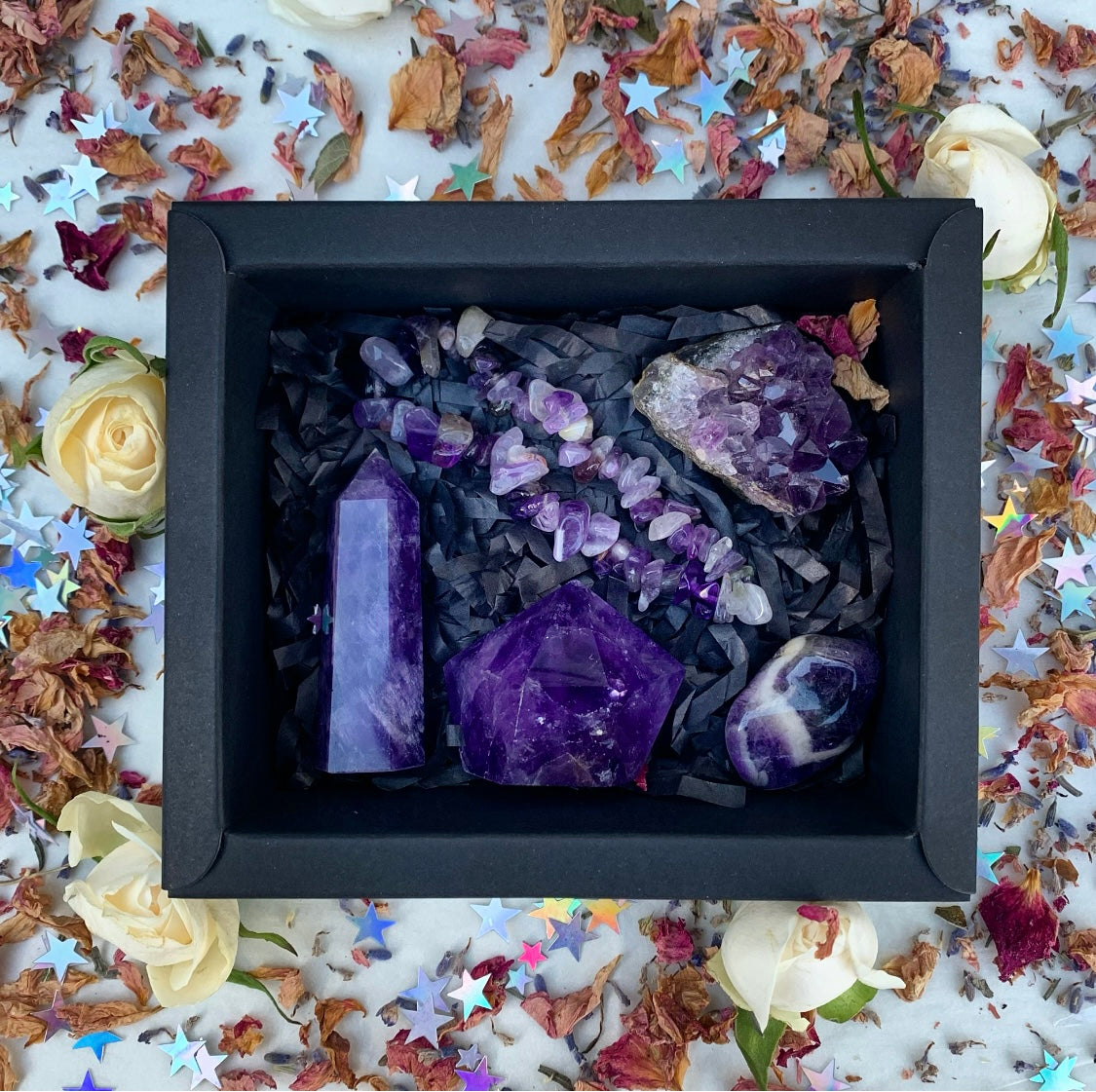 Amethyst Crystal Gift Set Box