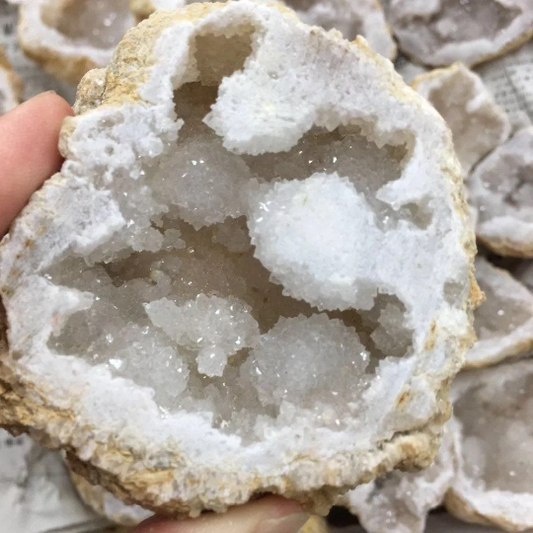 White Agate Geode Slice