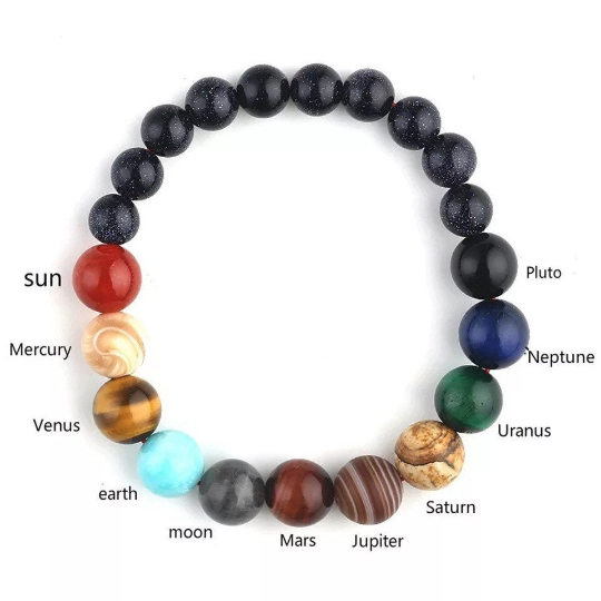 Natural Crystal Solar System Bracelet