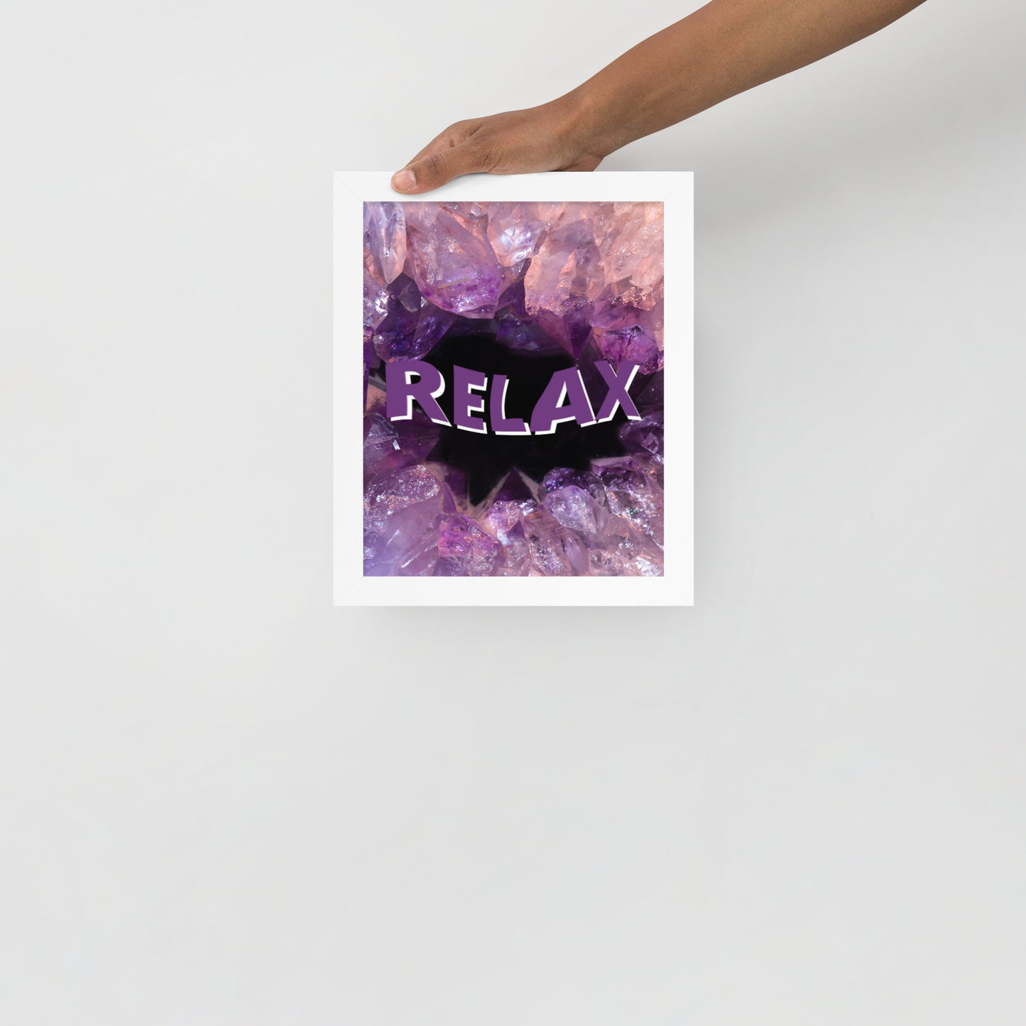 Amethyst Relax Crystal Poster with Frame