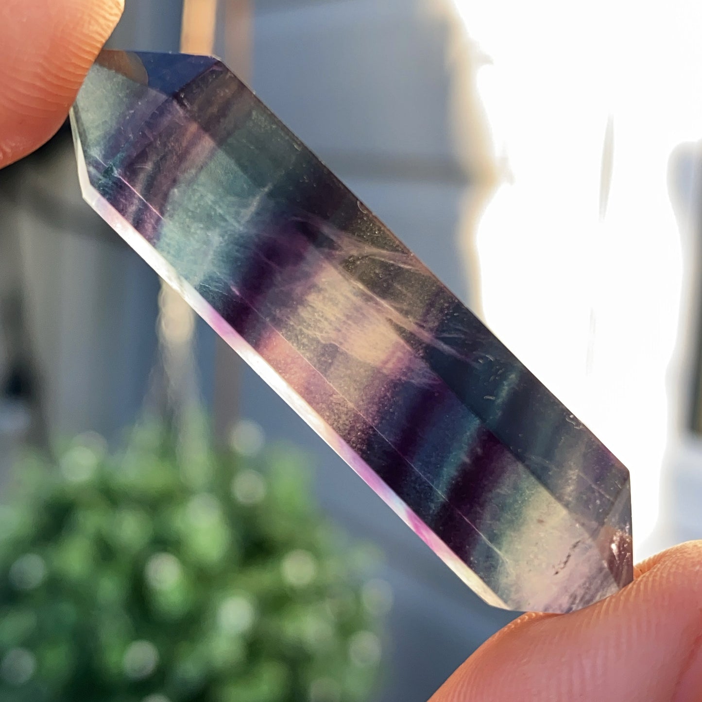 Rainbow Fluorite Terminated Point