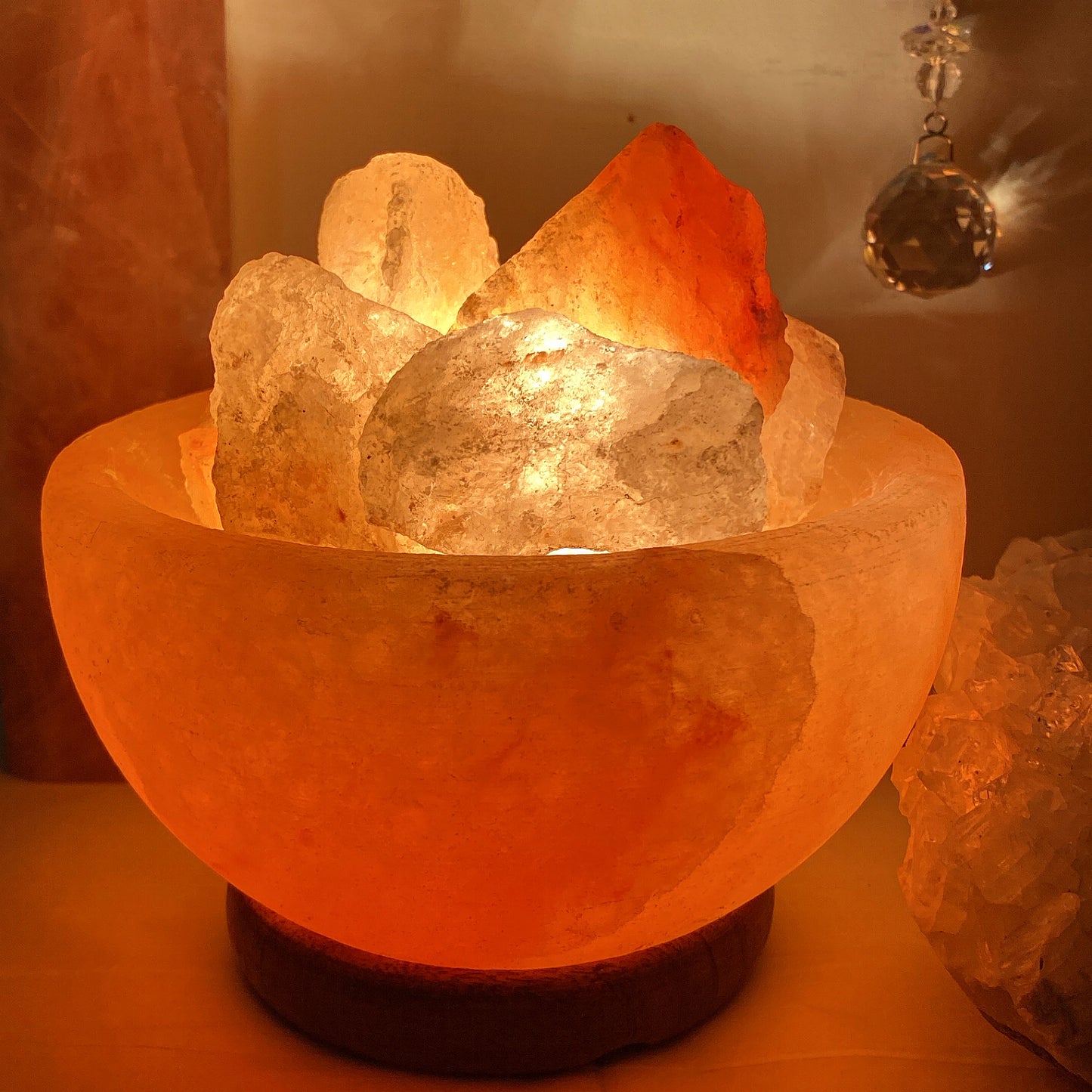 Large Himalayan Salt Fire Bowl Lamp