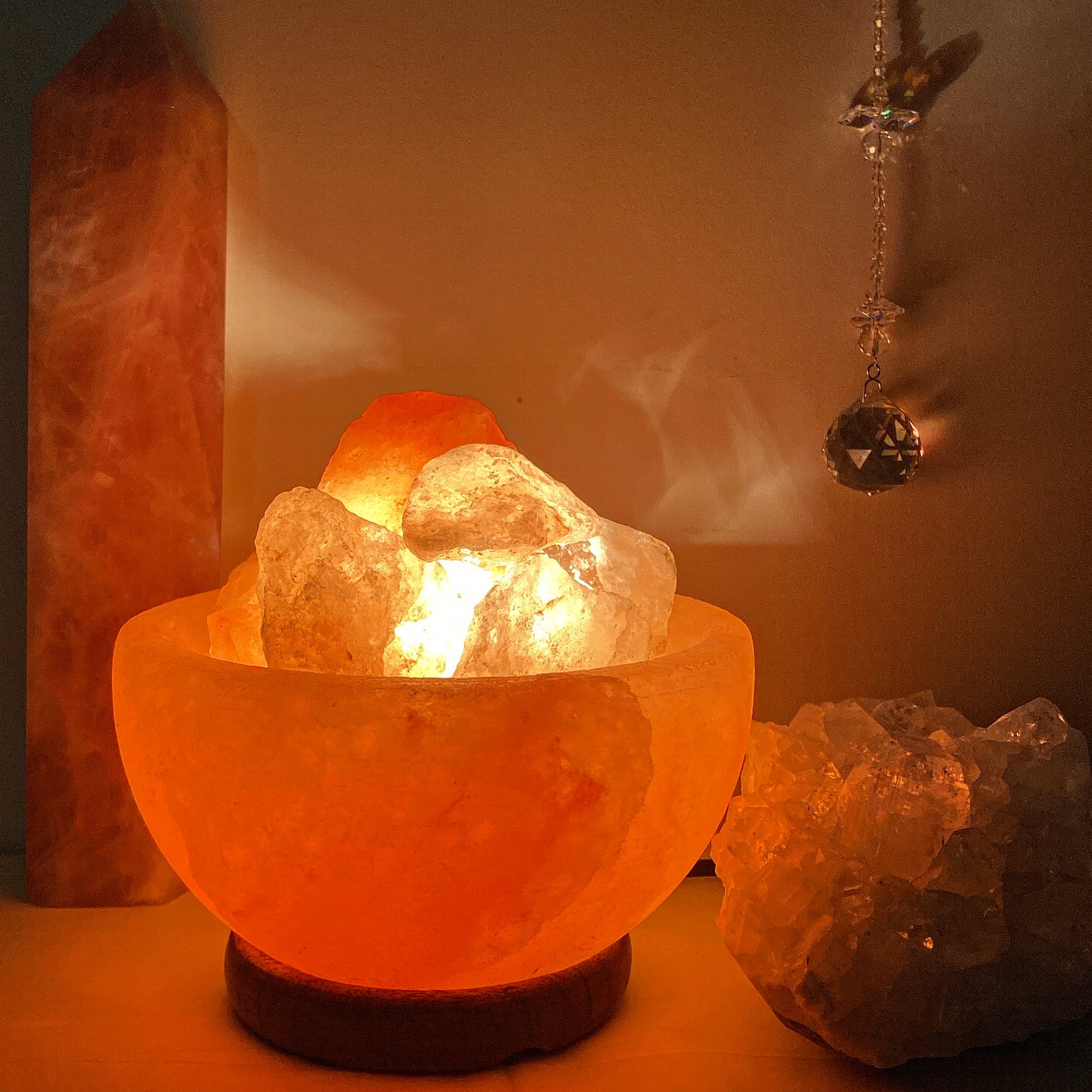 Large Himalayan Salt Fire Bowl Lamp