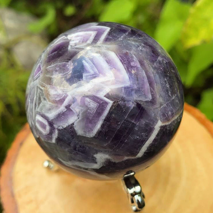 Dream Amethyst Crystal Sphere with Pedestal