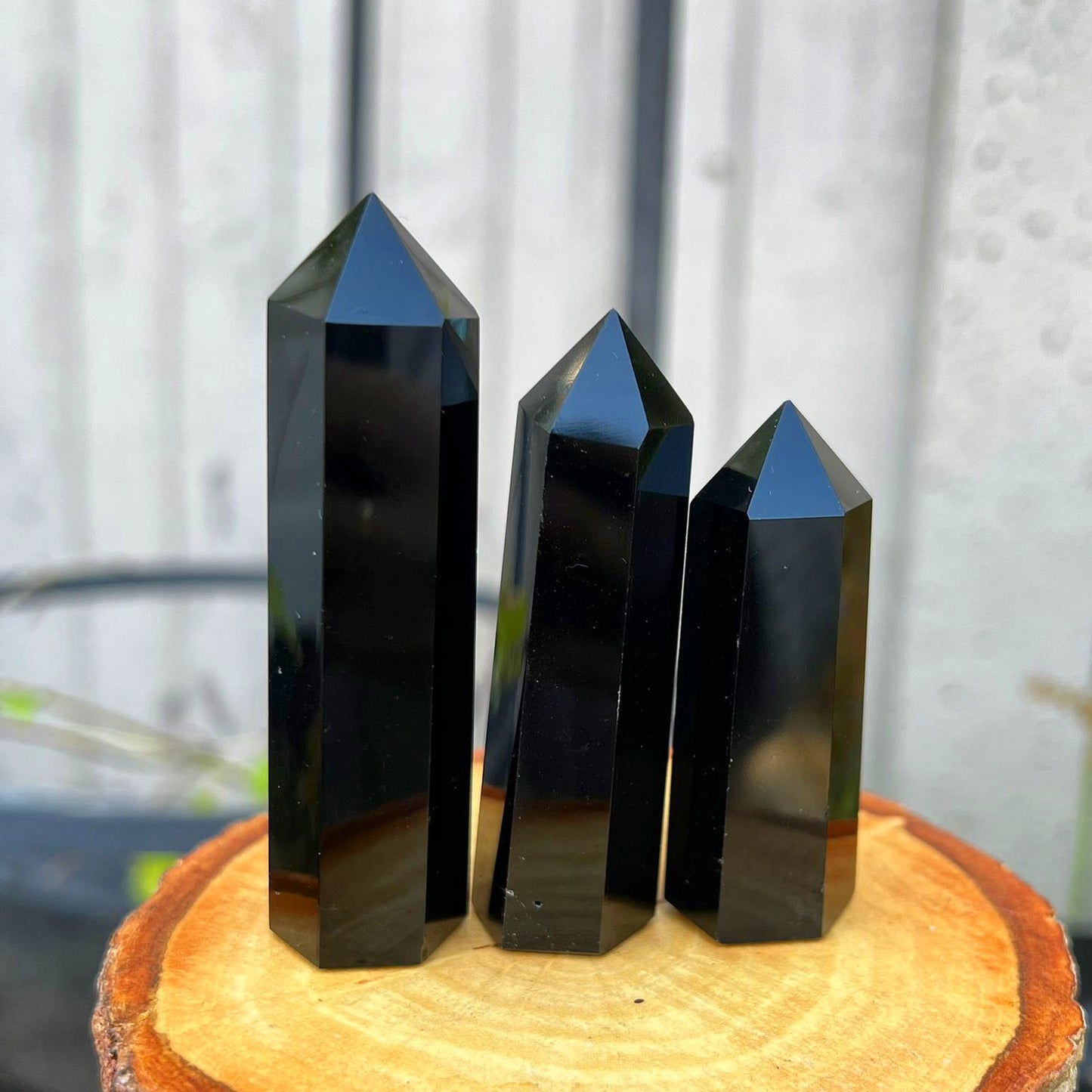Obsidian Crystal Point