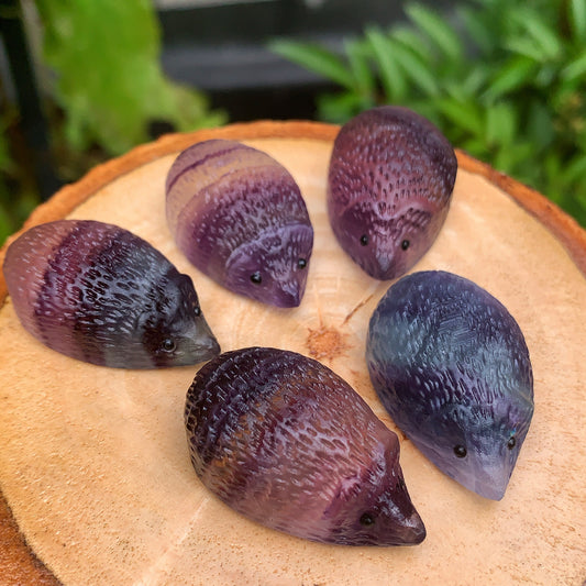 Rainbow Fluorite Hedgehogs