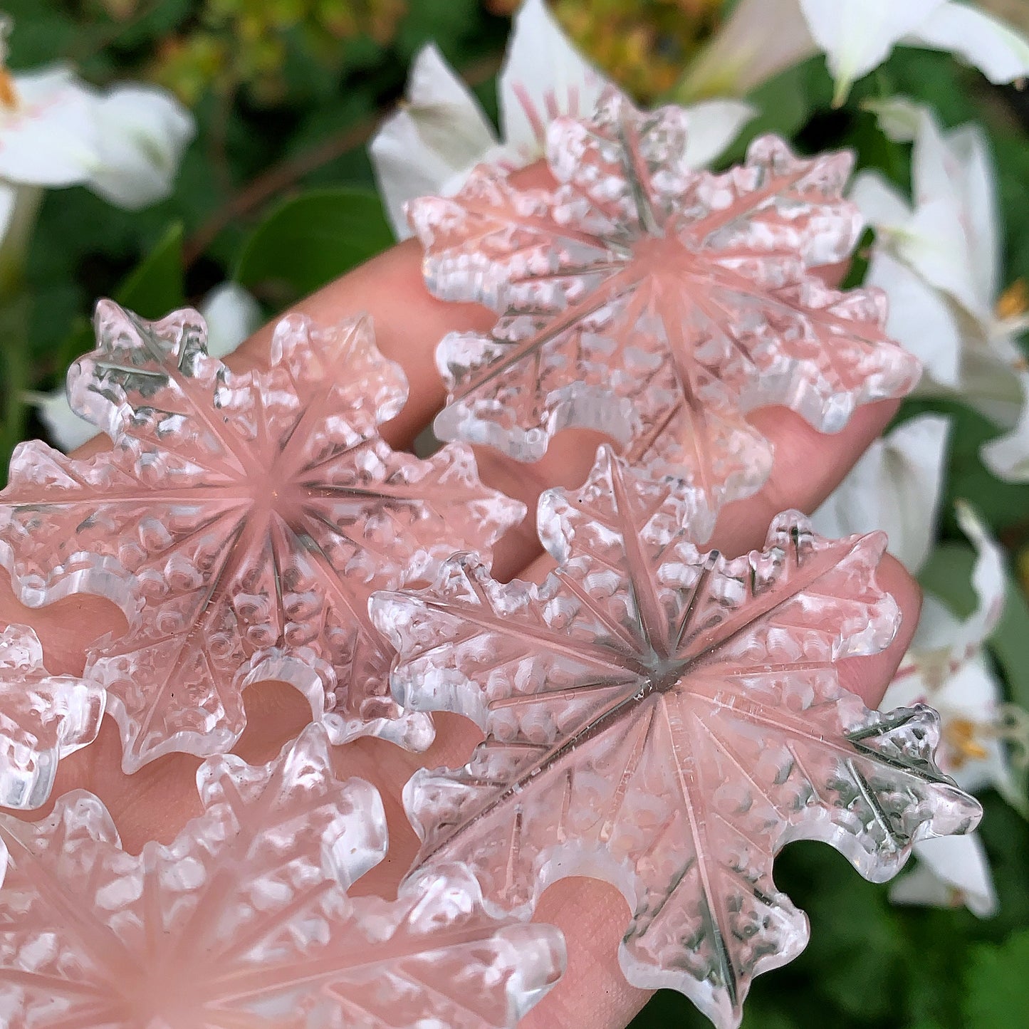 Clear Quartz Frosty Snowflake