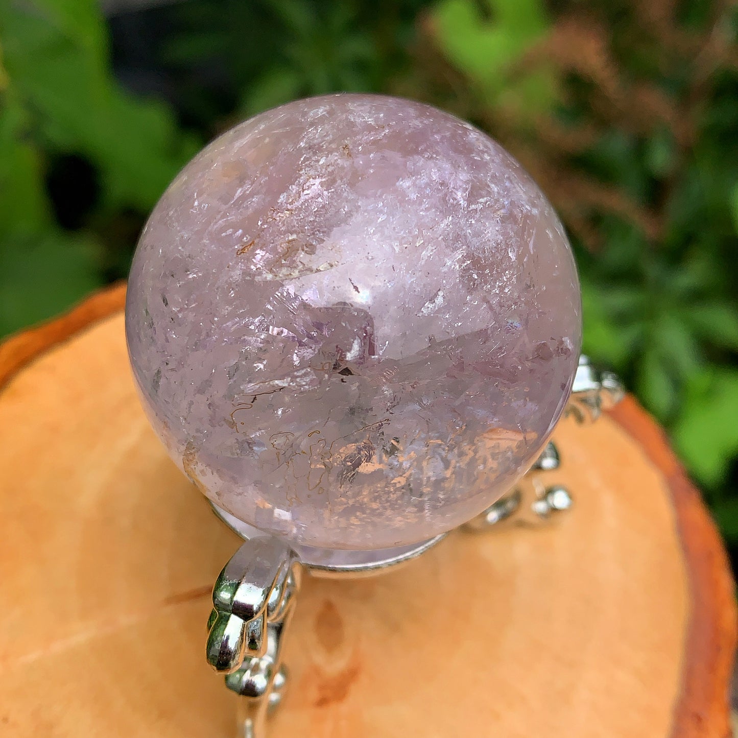 Amethyst Crystal Sphere with Pedestal
