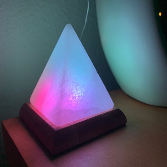 Pyramid White Himalayan Salt Lamp