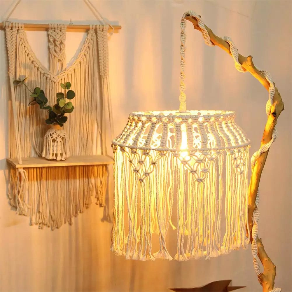 Boho Woven Lampshade