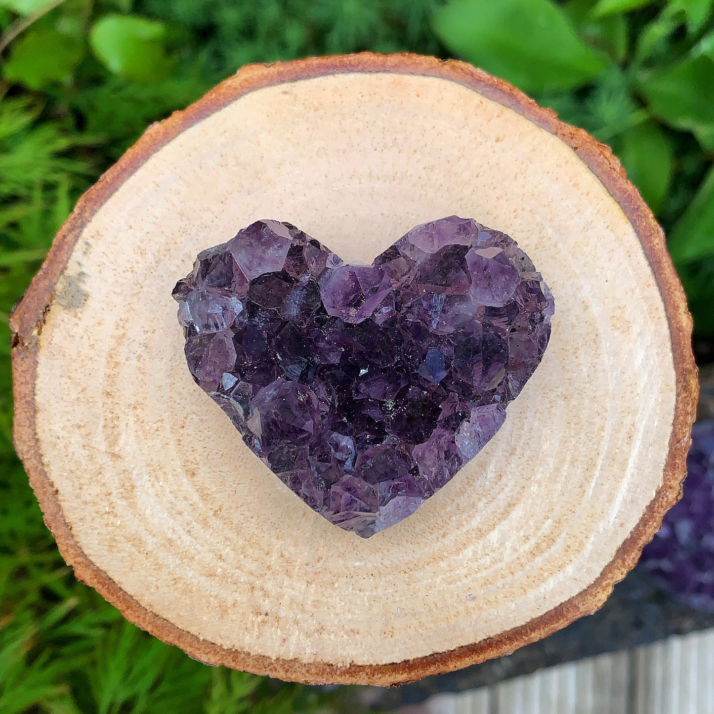 Raw Amethyst Heart Cluster