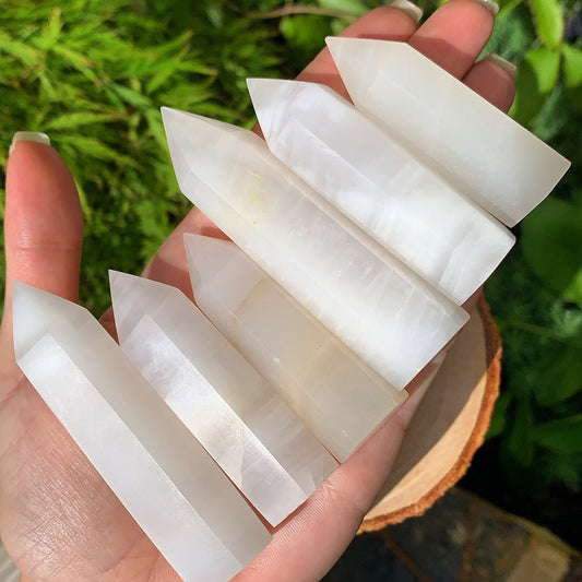 White Jade Crystal Point