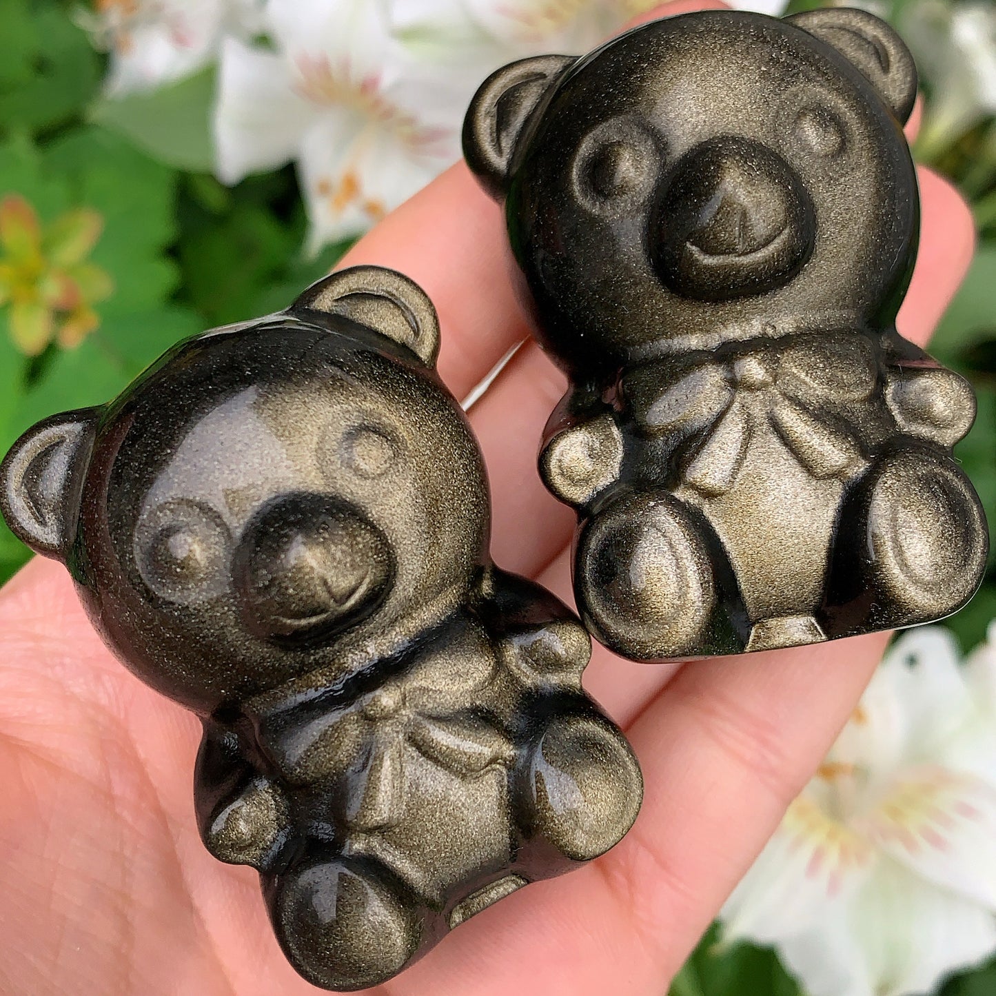 Gold Sheen Love Teddy Bears