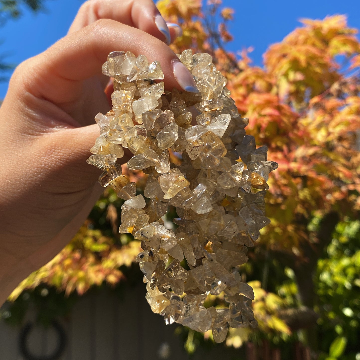 Rutilated Quartz Crystal Bracelet