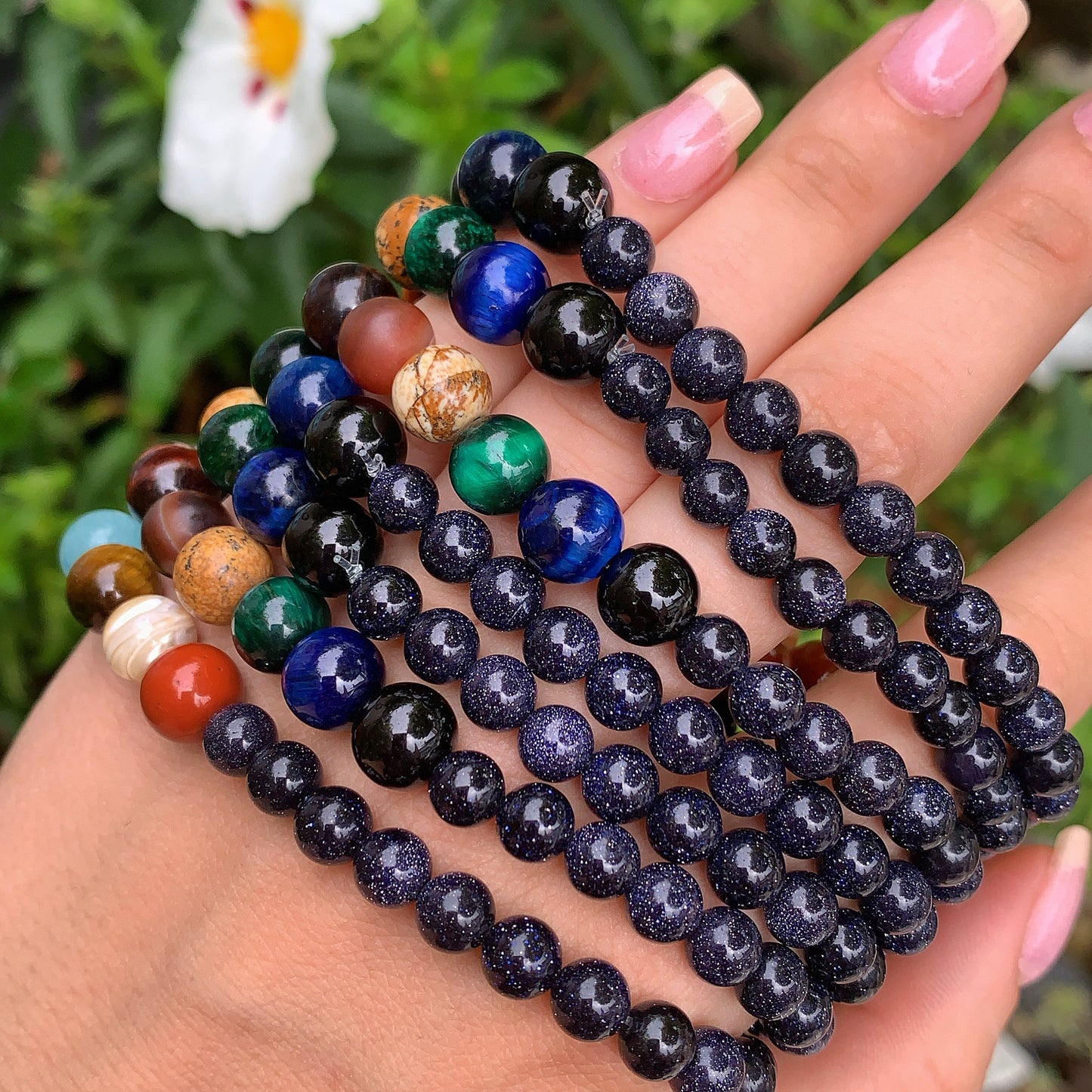 Natural Crystal Solar System Bracelet